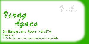 virag agocs business card